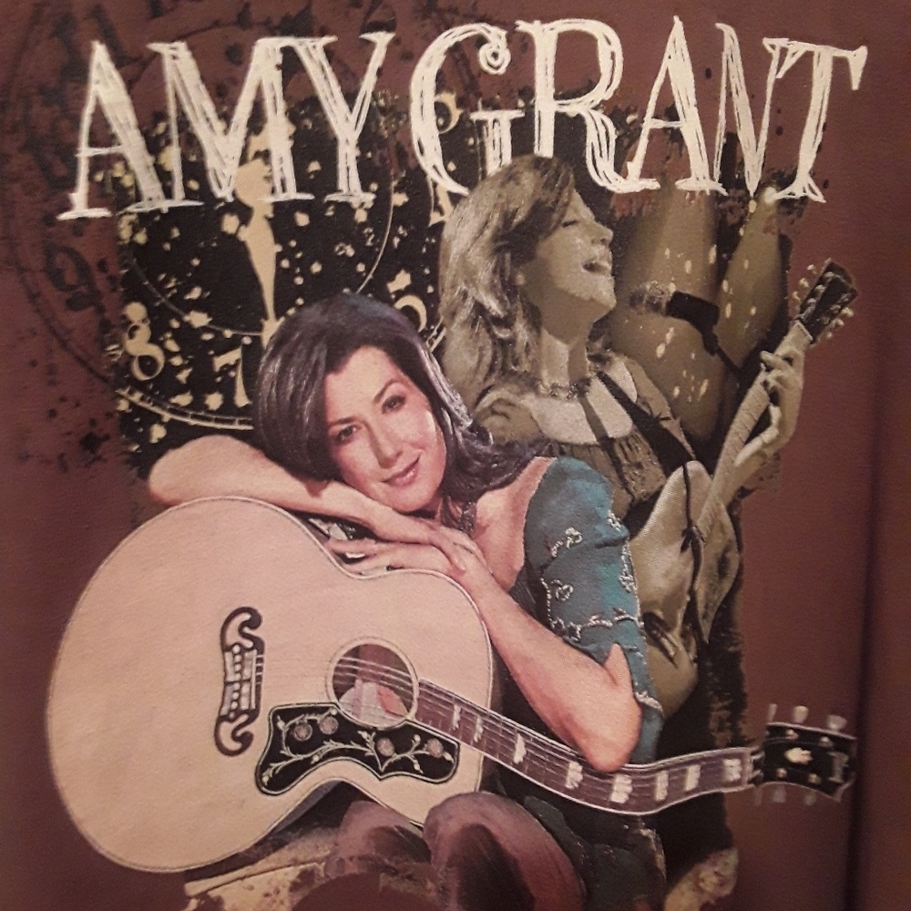 Amy Grant with guitar  tshirt